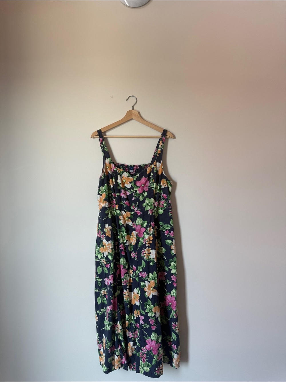 Old Navy Linen Floral Sundress with Pockets